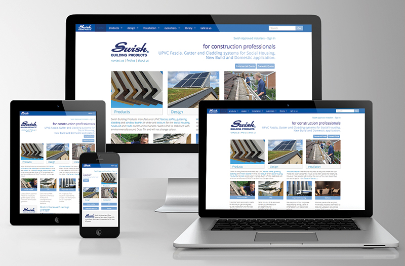 New responsive website from Swish Building Products
